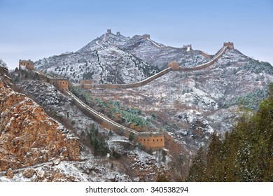 Great Wall In Winter Snow