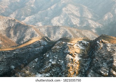 Great Wall In Winter With Snow Cover