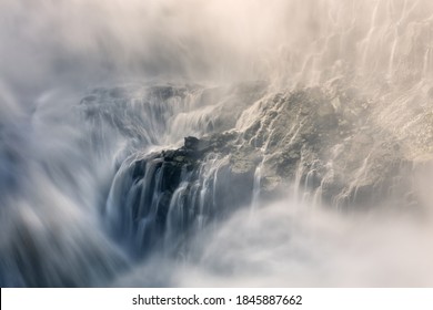 Great Waterfall Dettifoss In North Of Iceland