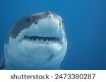 great white shark close up