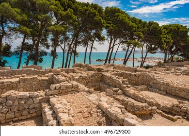 Greco-Roman archaeological site of Ampurias (Empuries) in the Gulf of Roses, Catalonia, Spain.