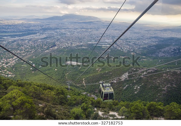 Greece 10 13 15 Cable Car Stock Photo Edit Now