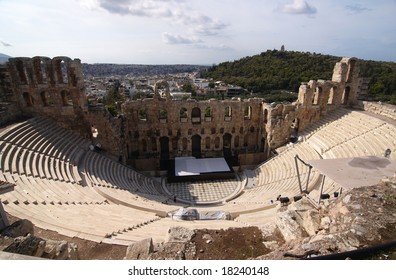 Greece, Athens. Acropolis. The Odeon of Herodes Atticus