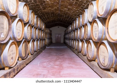 Greece. Crete. June 06, 2018. Wine Cellar At The Monastery Of Agia Triada