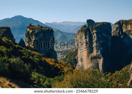 Landscape with views from the Montserrat mountain in Barcelona