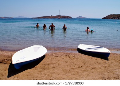 Greece, Patmos Island, Skala Beach, August 15 2006.