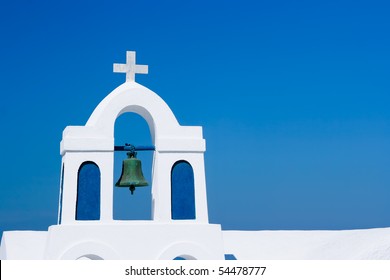 Greek Church Bell Tower, Santorini, Greece