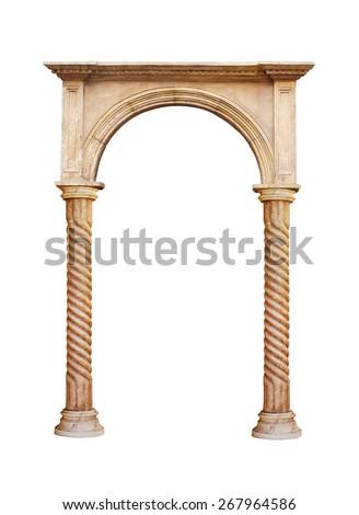 greek column isolated on white background 