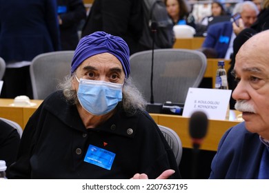 Greek And European Parliament Members Attend In Centennial Celebration Of The Birth Of Manolis Glezos In European Parliament, Brussels On September 28, 2022.