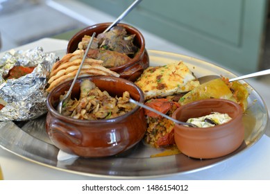 Greek Food, European Local Cuisine In Athens Greece, Europe