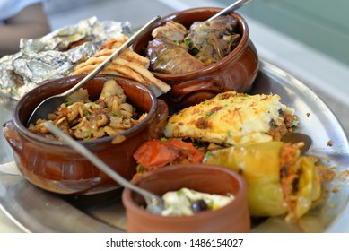 Greek Food, European Local Cuisine In Athens Greece, Europe