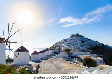 Greek Island of Astypalaia in the historic town of Chora on a sunny day - Shutterstock ID 2001214679