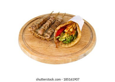 Greek Pita Gyros Souvlaki Stock Photo 185161925 | Shutterstock