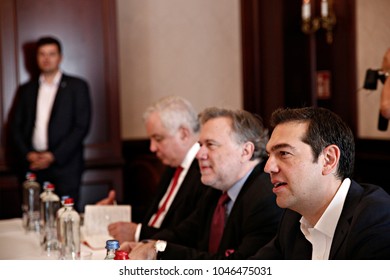 Greek Prime Minister, Alexis Tsipras, Meets The Cypriot President, Nikos Anastasiades, In Brussels, Belgium On Jun. 22, 2017. 