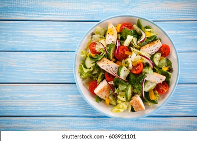 Greek Salad With Grilled Chicken 