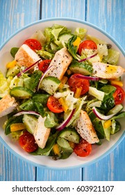 Greek Salad With Grilled Chicken 