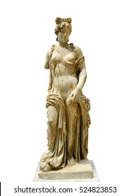 Greek Statue Of Aphrodite The Goddess Of Love Isolated Over White