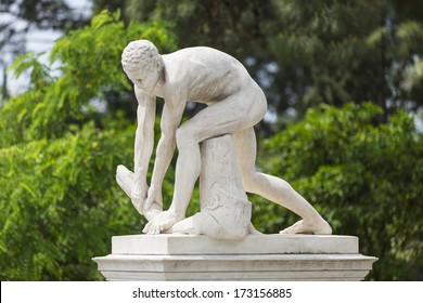 Greek statue from Panathenaic Stadium ,Athens,Greece