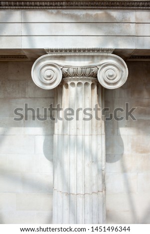 Greek style ionic column detail