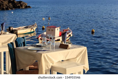 Greek Taverna Near The Sea