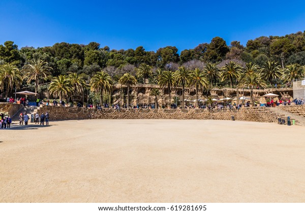 Greek Theatre Nature Square Guell Stock Photo (Edit 619281695