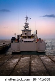 Greek Warship At Rafina Port, Greece.