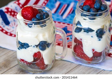 Greek Yogurt And Berries Holiday Parfait