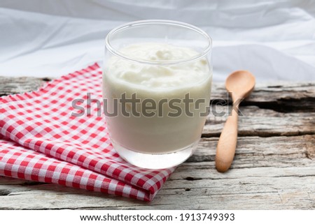 Similar – Griechischer Joghurt auf Holztisch