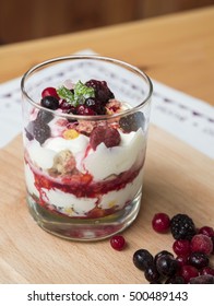 Greek Yogurt With Cereal And Fruits