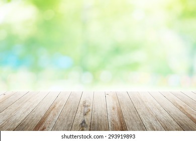 Empty Wooden Table Party Garden Background Stock Photo (Edit Now) 621887594