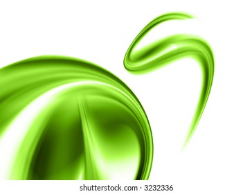 green abstract composition