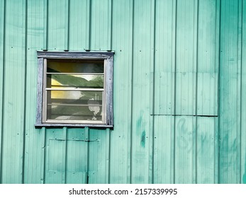 Green Aluminum Siding Window RR Square