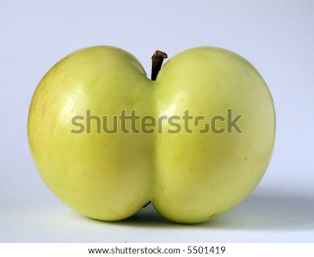 green apple of a funny shape