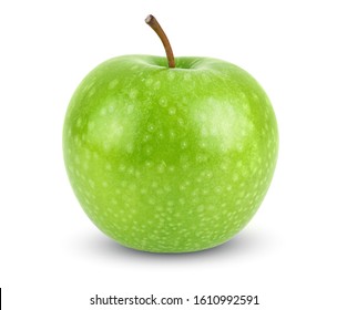 green apple isolated on white background. With clipping path