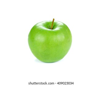 Green Apple On White Background