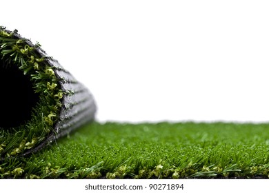 Green Artificial Turf Rolled