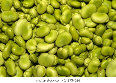 Green Background With Lima Beans