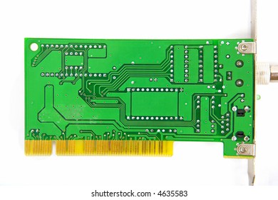 Green backside of circuit board