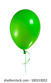 Green Balloon Isolated On White