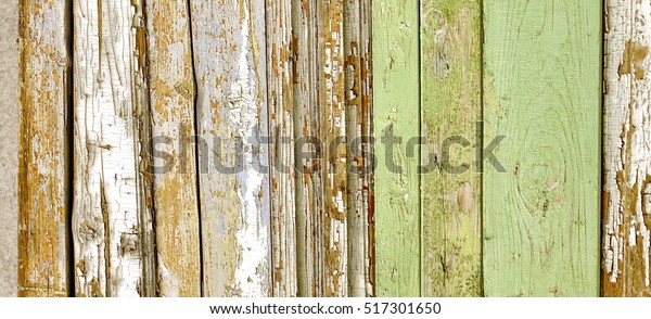 Green Barn Wooden Wall Planking Wide Stock Photo Edit Now 517301650