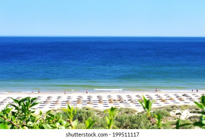 Green Beach In Algarve, Portugal