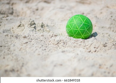 Green Beach Handball In The Sand