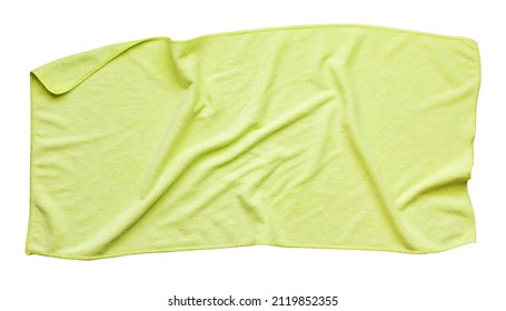 Green Beach Towel Isolated White Background