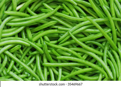 Green Bean String Close Up
