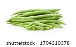 Green beans isolated on a white background
