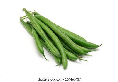 Green beans isolated on a white background - Shutterstock ID 114467437