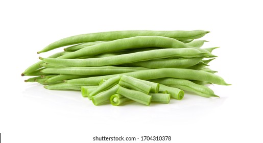 Green beans isolated on a white background - Shutterstock ID 1704310378
