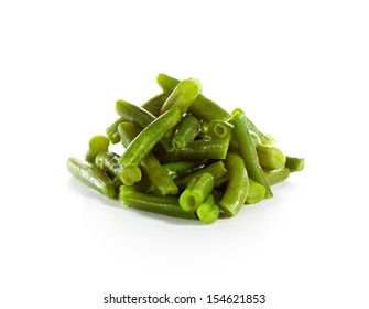Green Beans Isolated Over White