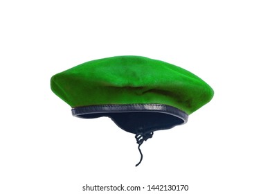 Green Beret Hat On Isolate Background.