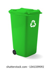 Green Bin Wet Waste Garbage Isolated Stock Photo 1341339092 | Shutterstock